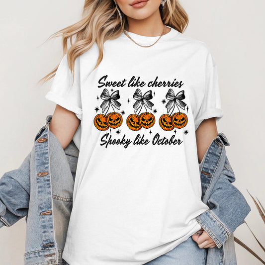 Sweet like cherries Spooky like October shirt