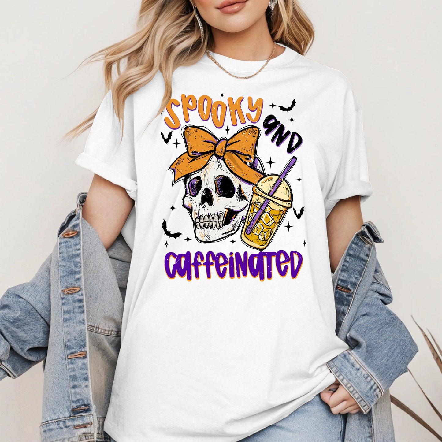 Spooky and Caffeinated halloween shirt