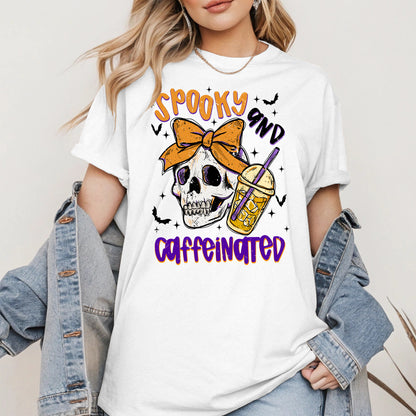 Spooky and Caffeinated halloween shirt