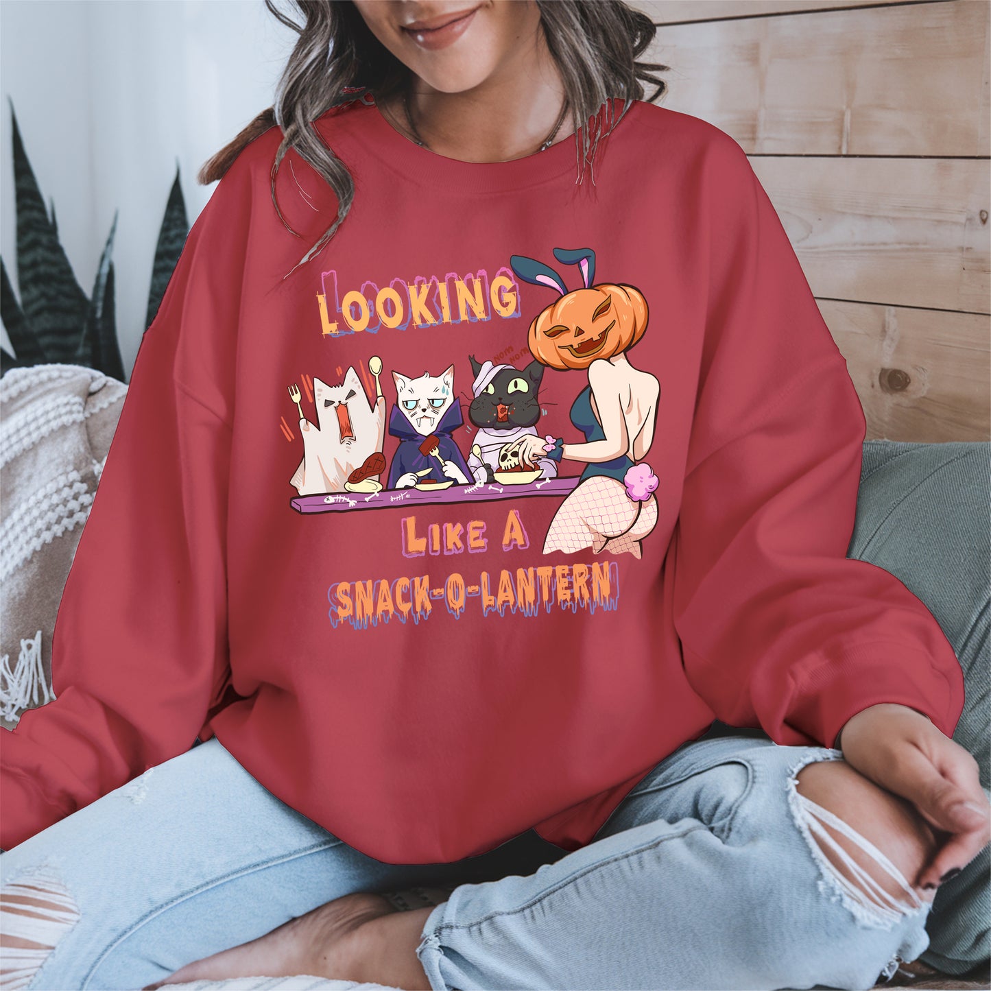 Snack-O-Lantern Halloween Cat Tee