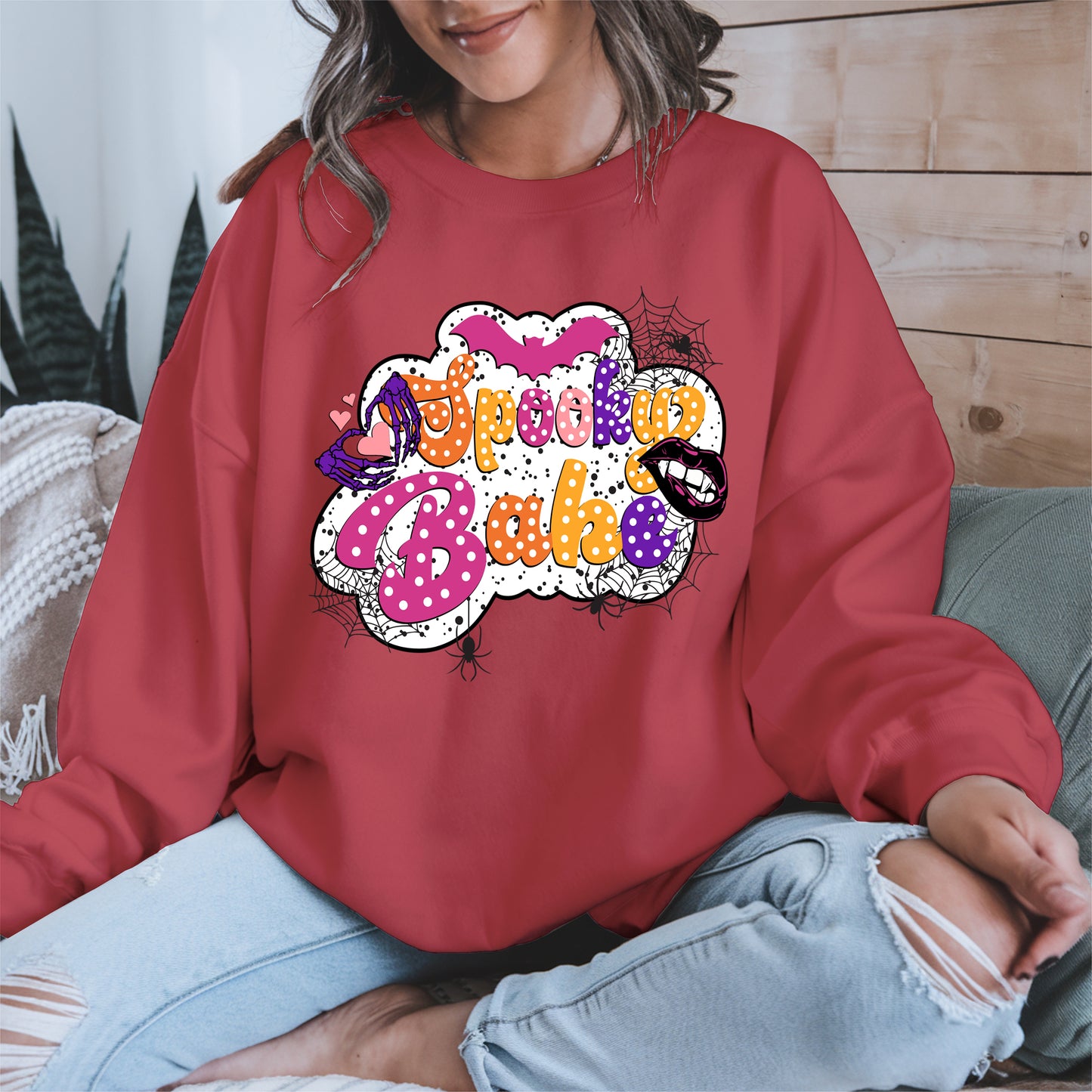 Spooky Babe Halloween Shirt Cute Gothic Retro Tee