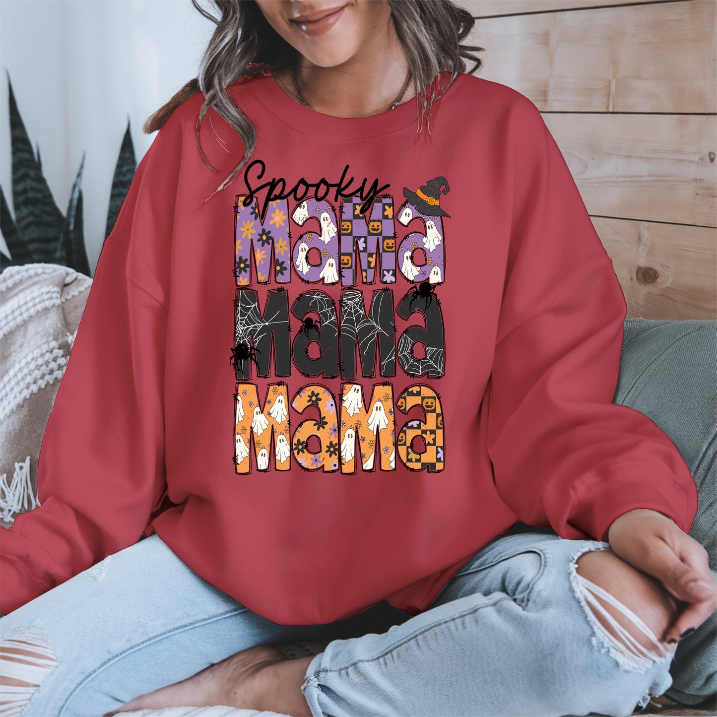 Halloween Mama Shirt - Ghosts and Spooky Patterns
