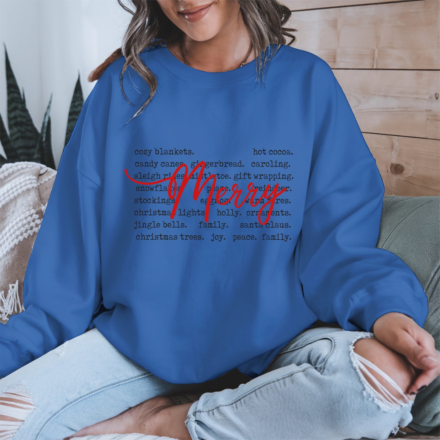 Merry Christmas Typography Shirt Hoodie