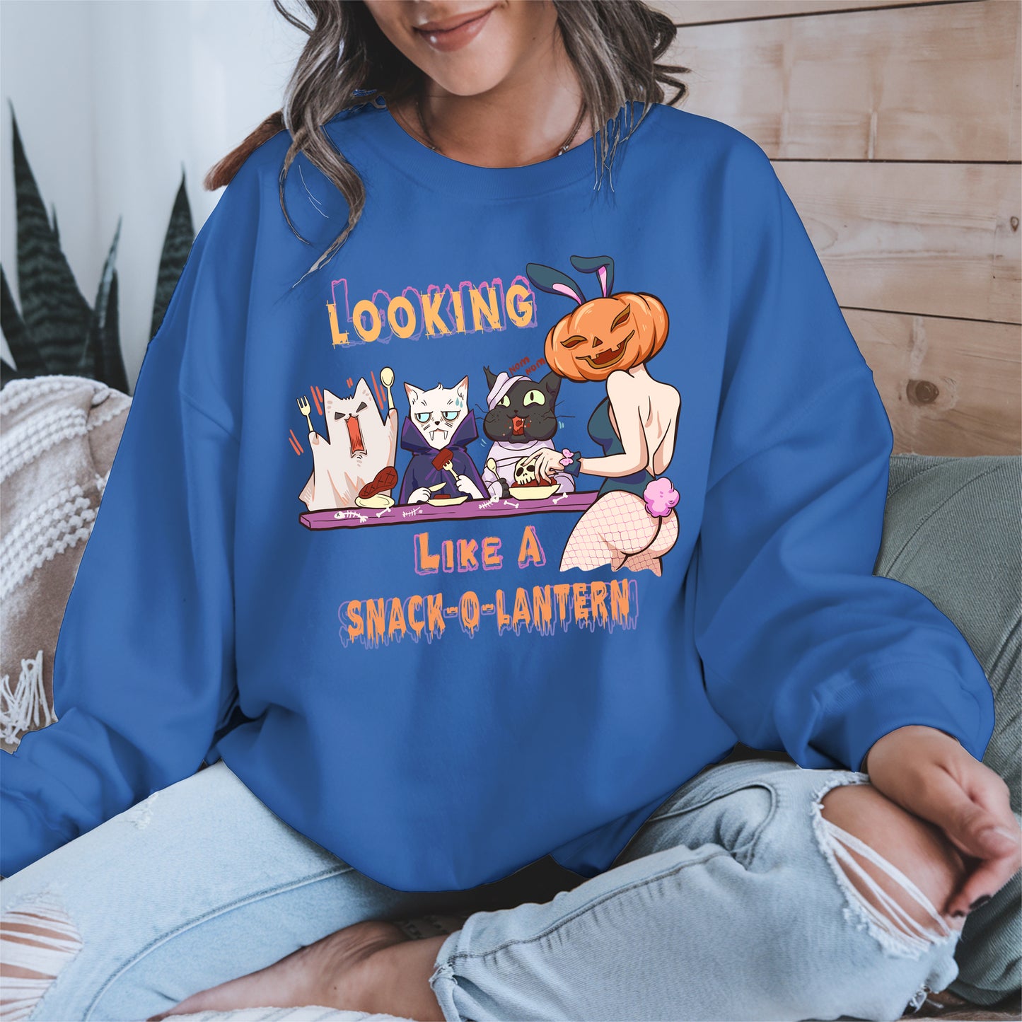 Snack-O-Lantern Halloween Cat Tee