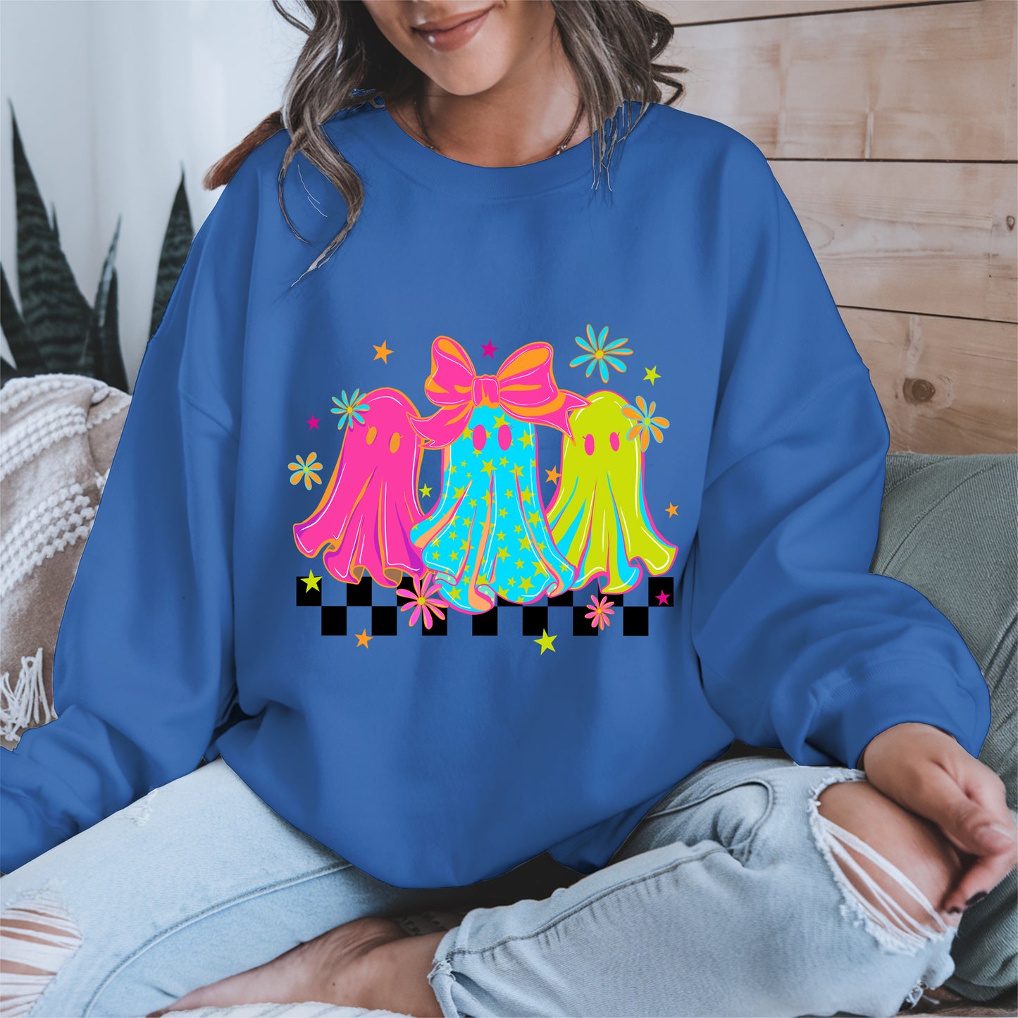 Retro Neon Cute Ghost halloween shirt