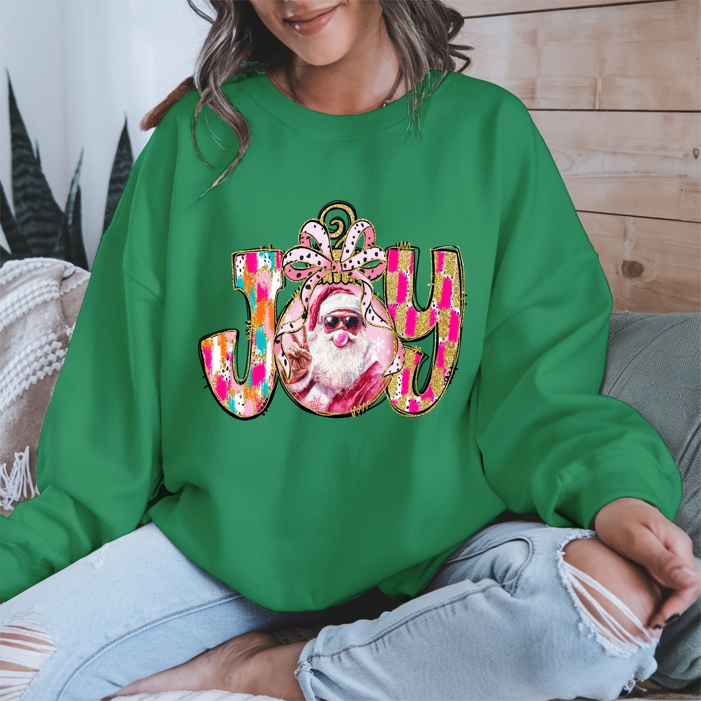 Joy Christmas Shirt Santa Cool Holiday Gift