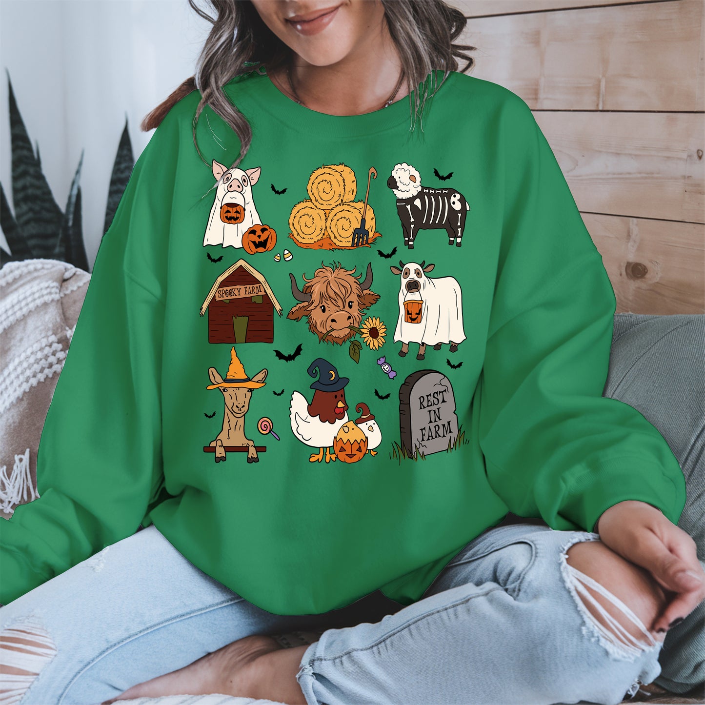 Spooky Cute Halloween Farm Animal Shirt