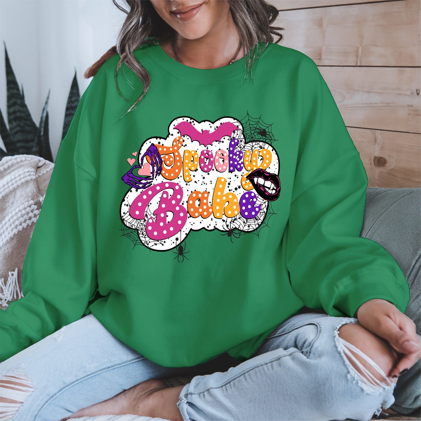 Spooky Babe Halloween Shirt Cute Gothic Retro Tee