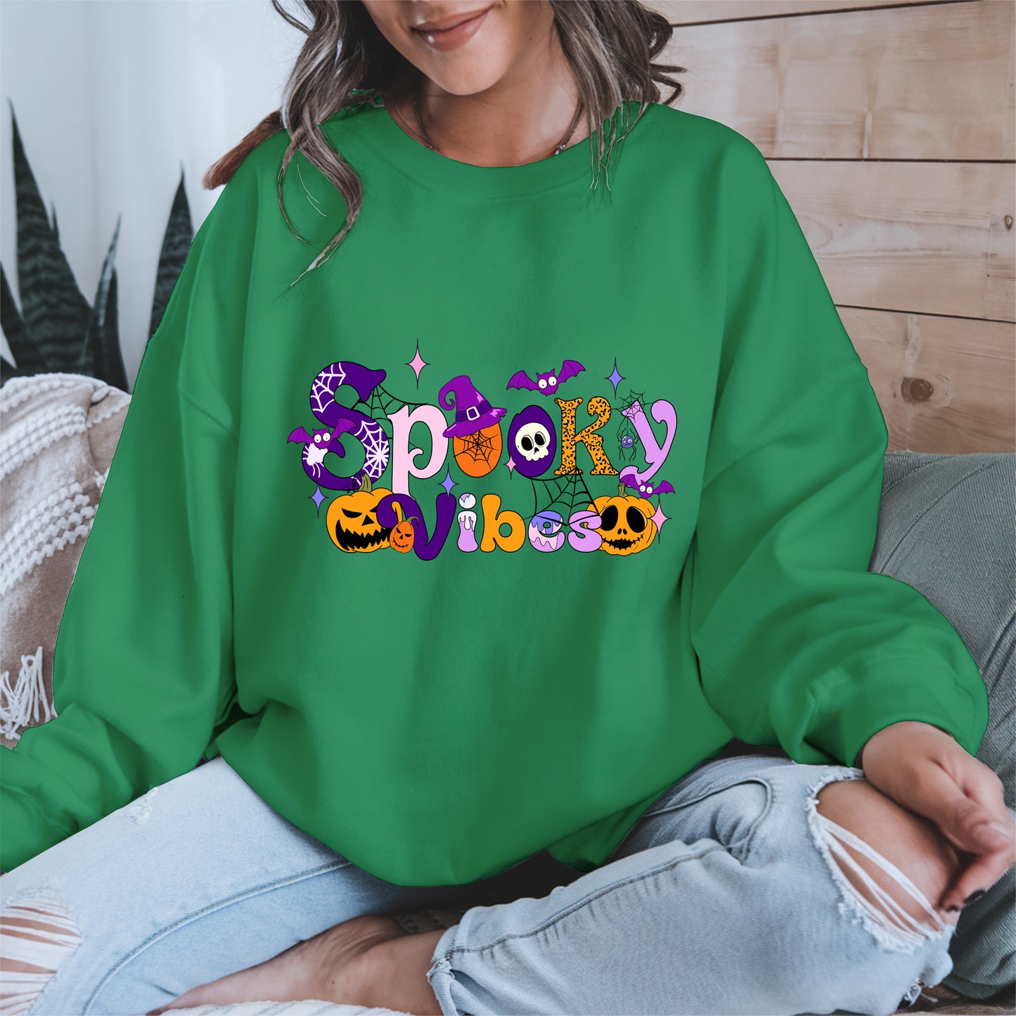 Spooky Vibes Halloween Sweatshirt