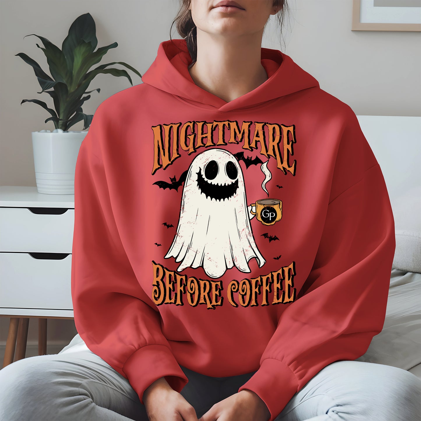 Funny Halloween Ghost Tee for Coffee Shirt