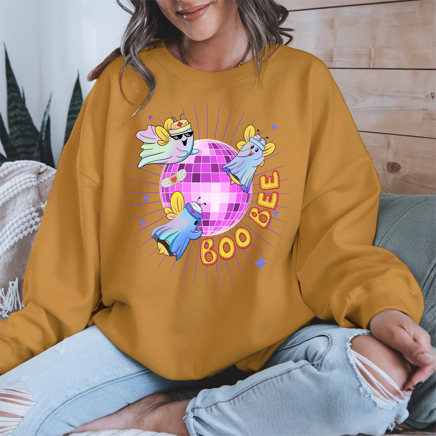 Boo Bee – Cute Disco Ghost Nurse Bee Shirt