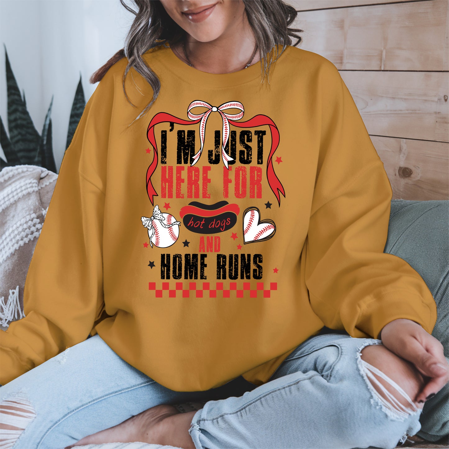 Here For Hot Dogs Baseball Shirt Sport Tee Hoodie Sweatshirt