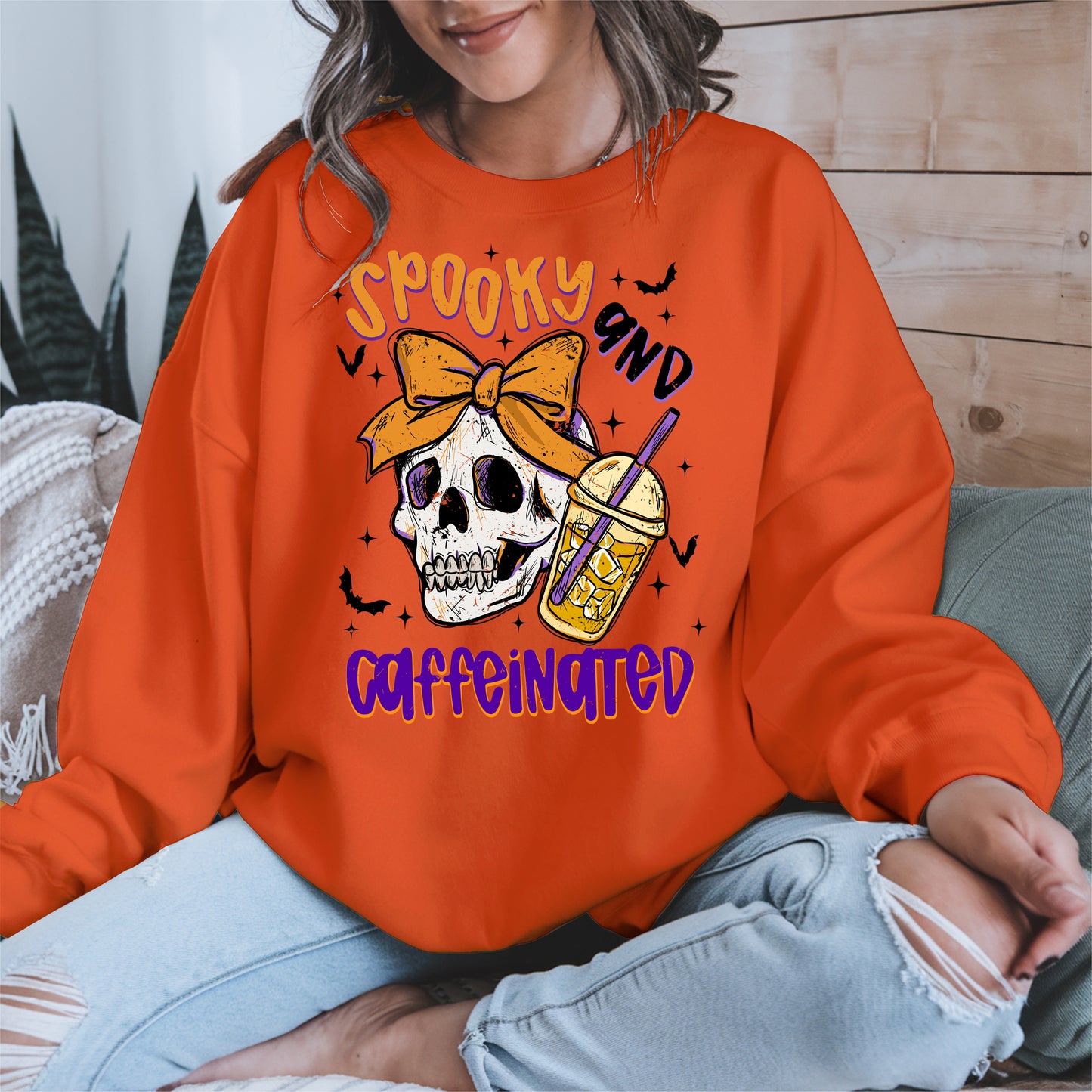 Spooky and Caffeinated halloween shirt