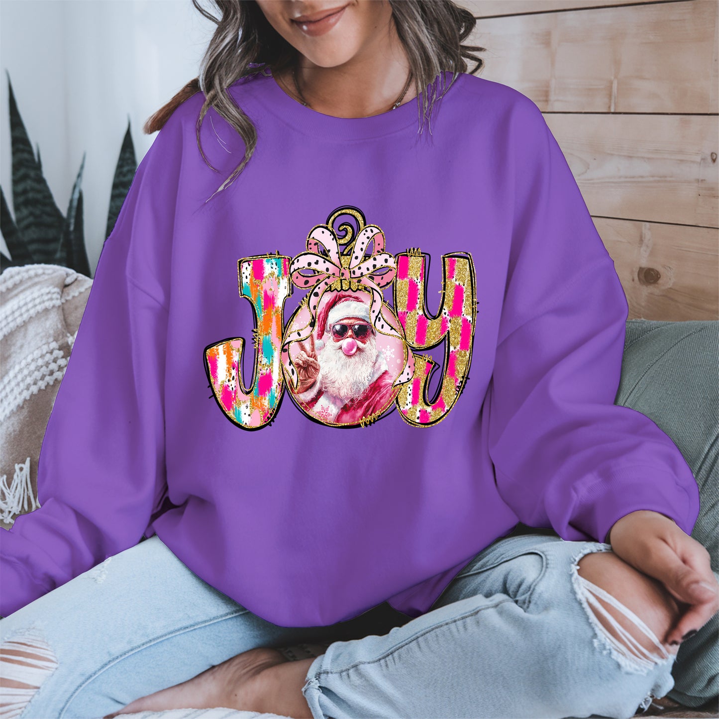 Joy Christmas Shirt Santa Cool Holiday Gift