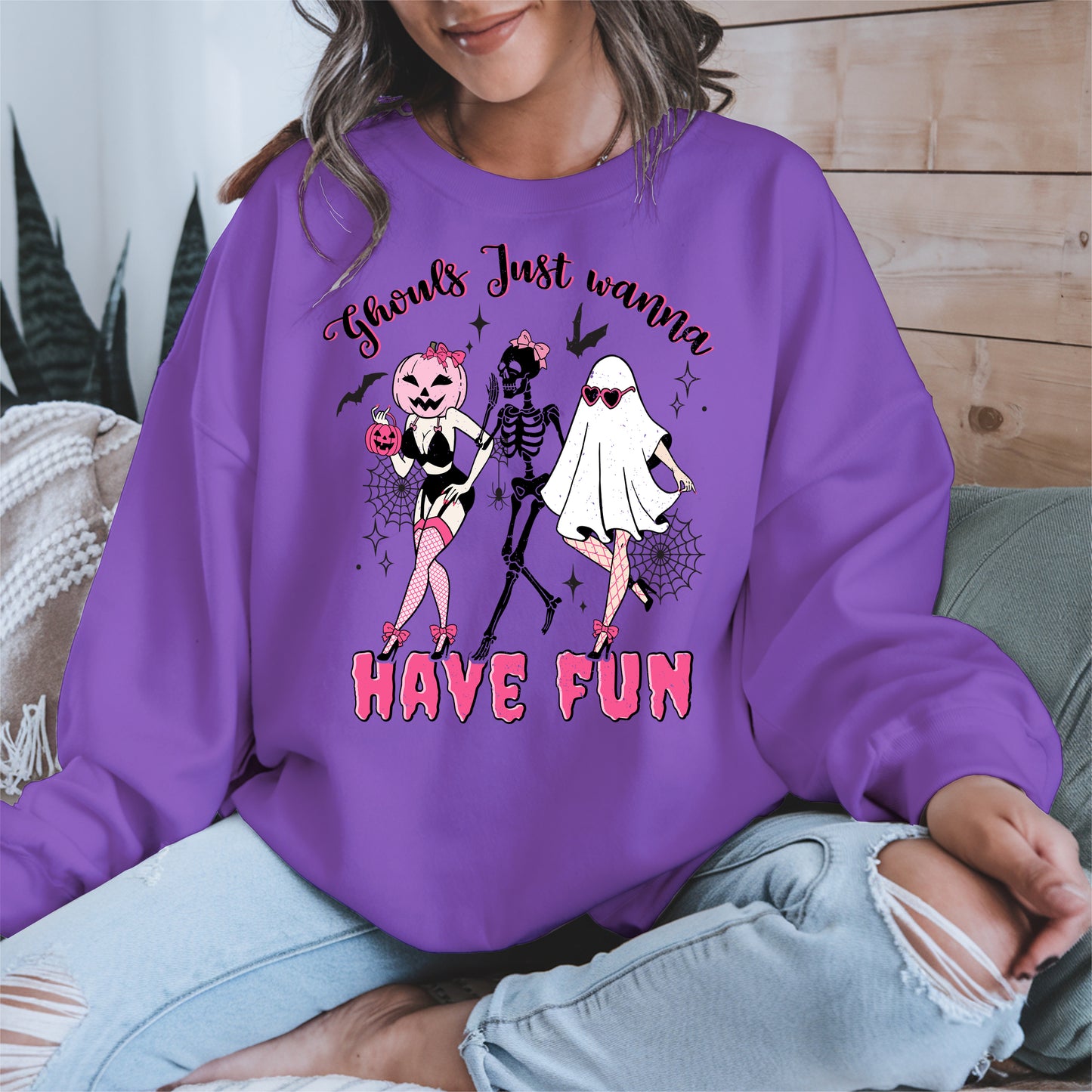 Ghouls Just Wanna Have Fun Halloween Pinup Design