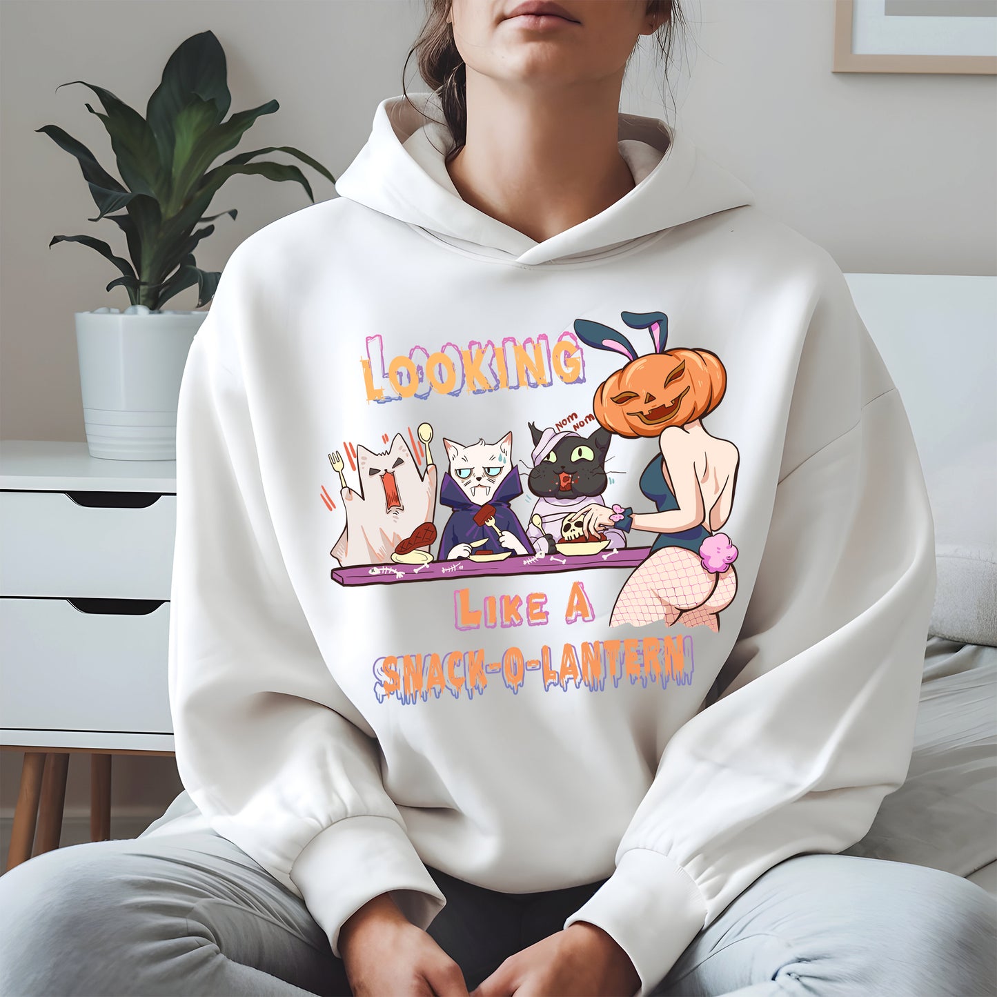 Snack-O-Lantern Halloween Cat Tee