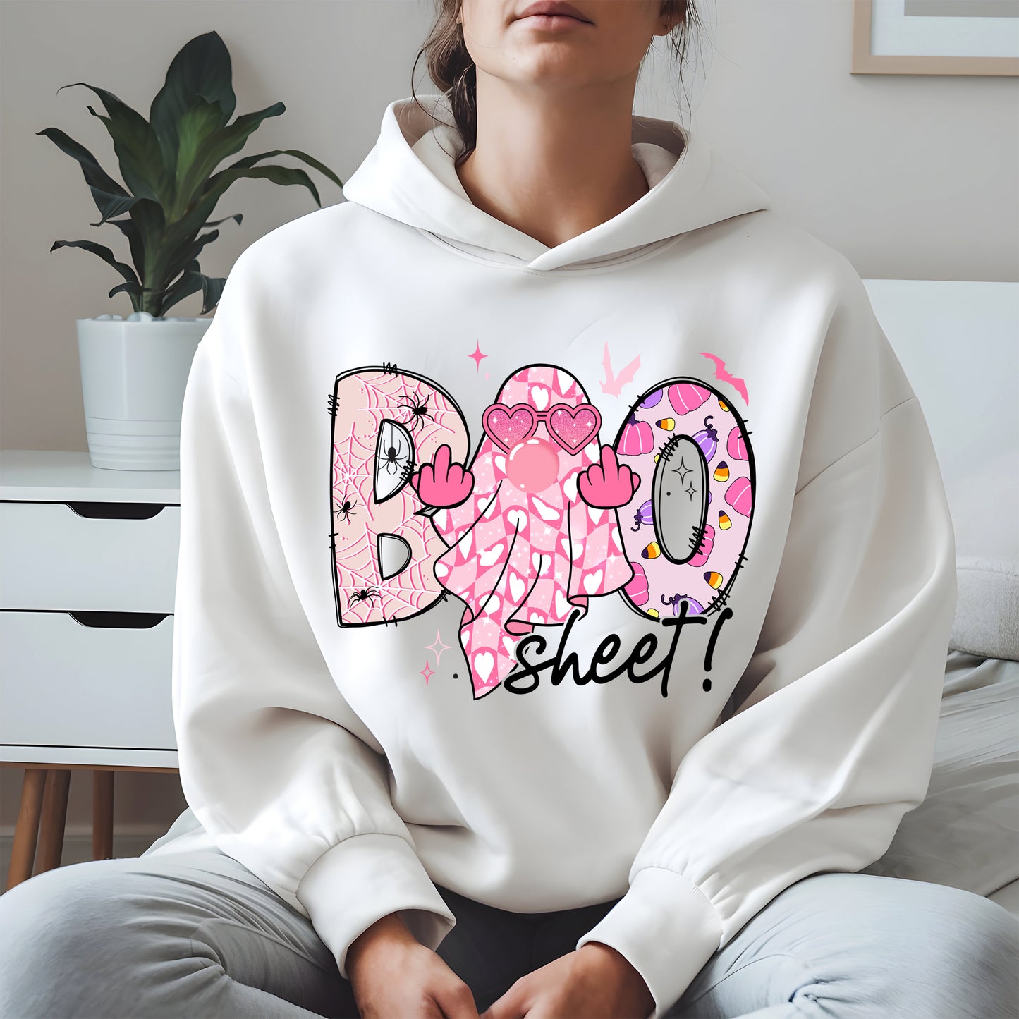Pink Sassy Ghost Boo Shirt - Cute Halloween Attitude Tee