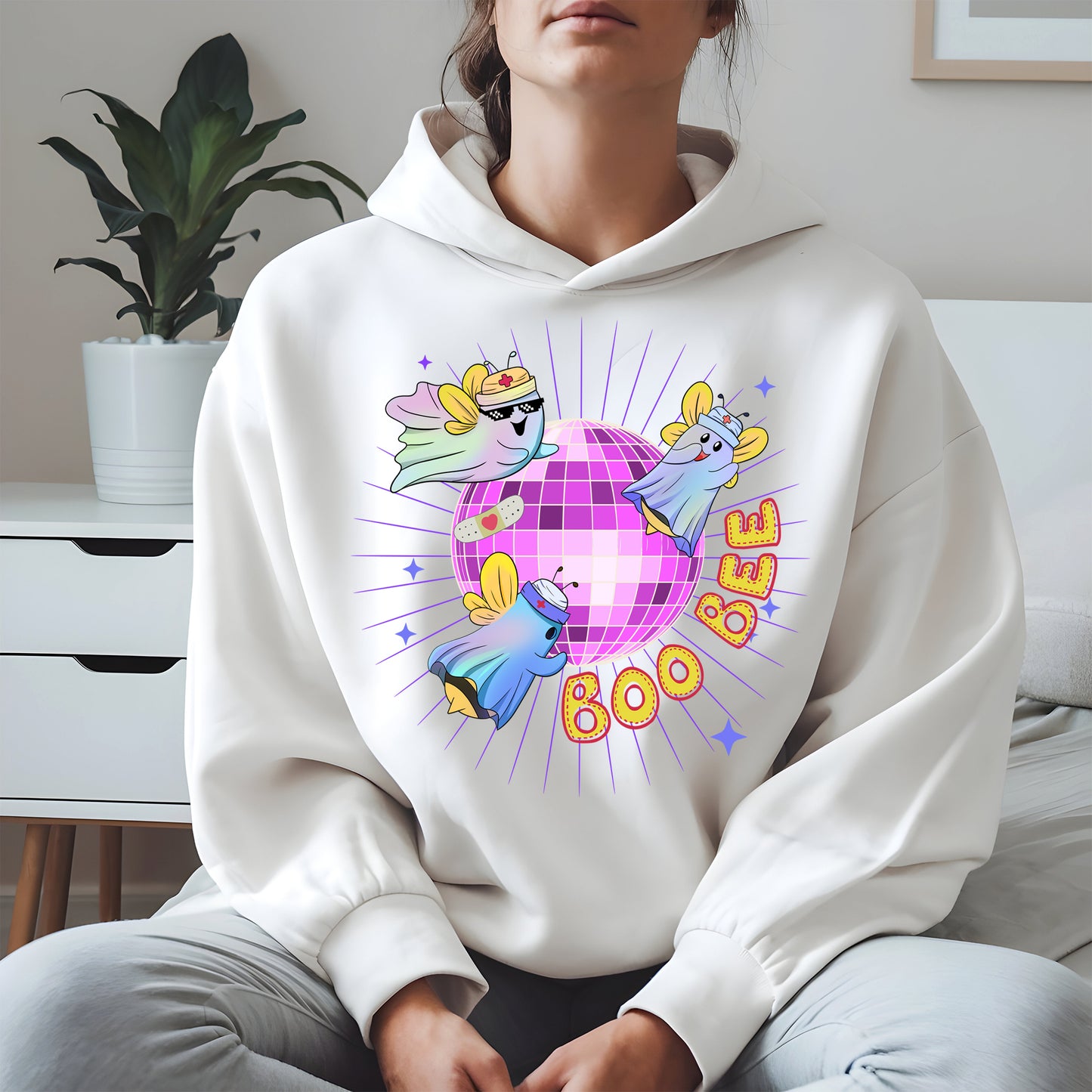Boo Bee – Cute Disco Ghost Nurse Bee Shirt