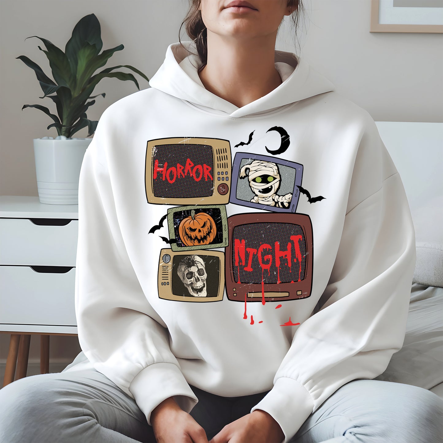 Horror Night Retro TV Halloween Shirt