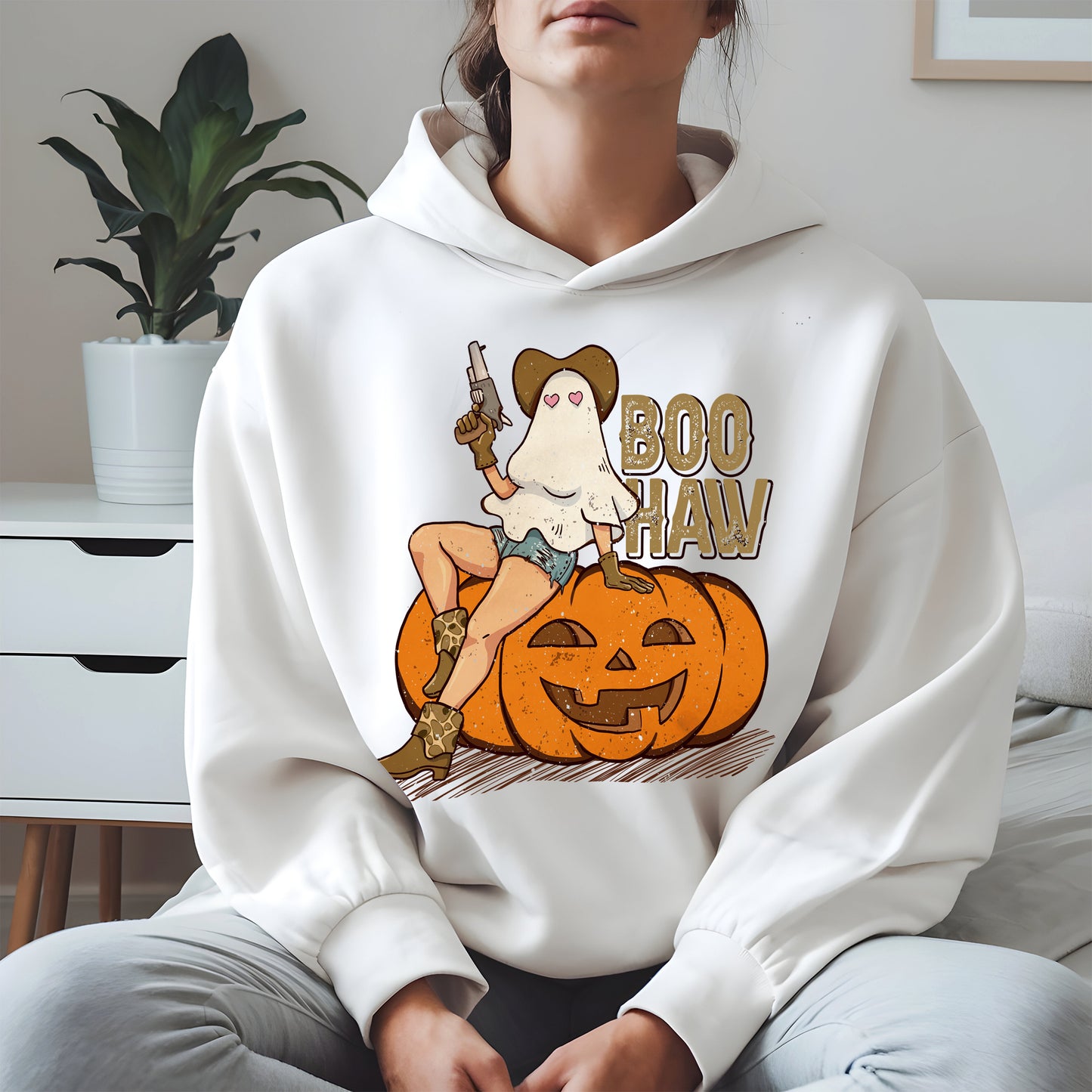 Boo Haw Halloween Cowgirl Tee