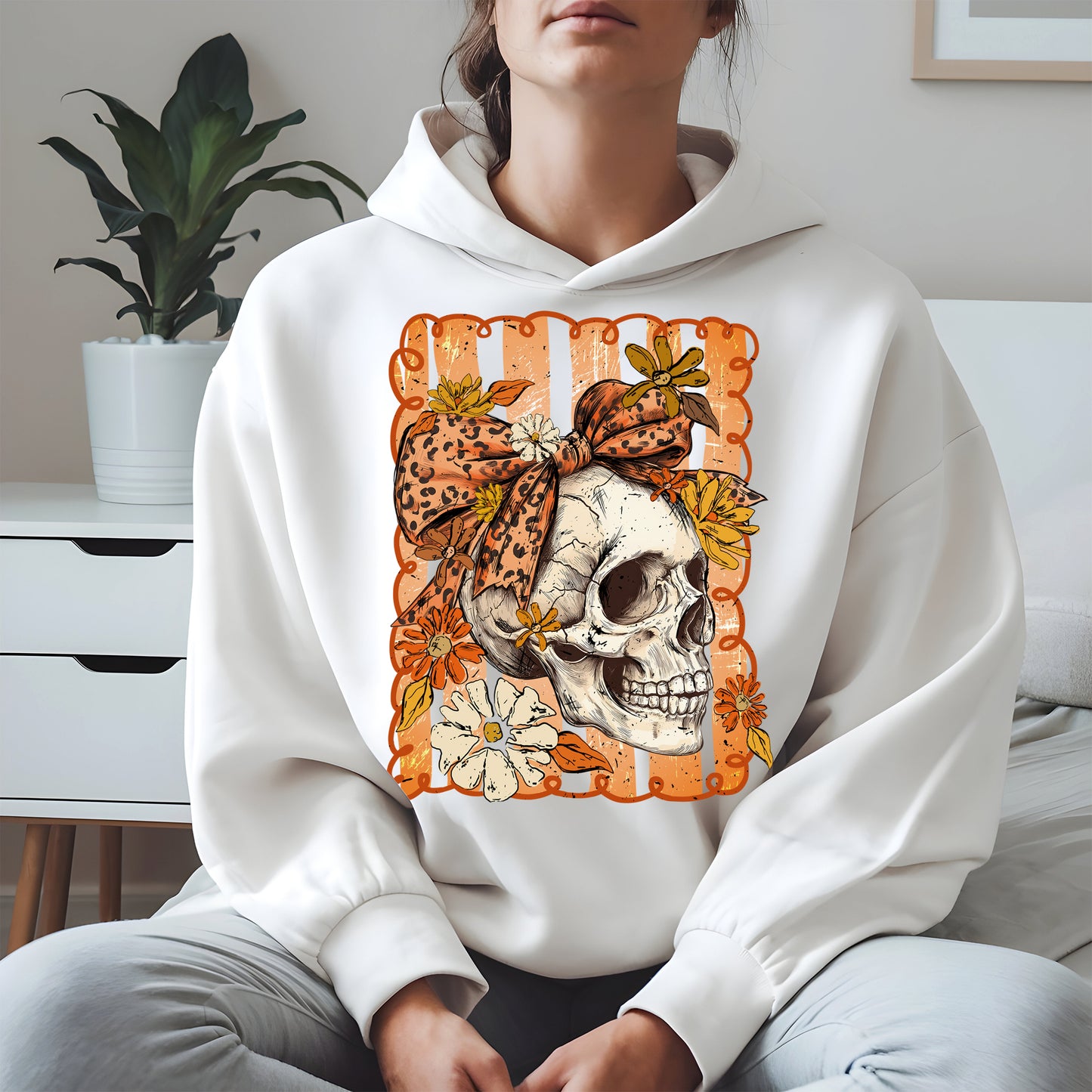 Skull Fall Bow halloween shirt