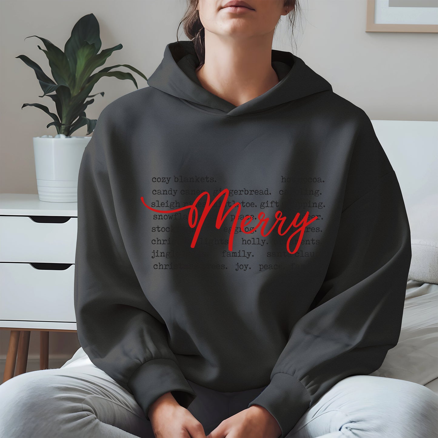 Merry Christmas Typography Shirt Hoodie