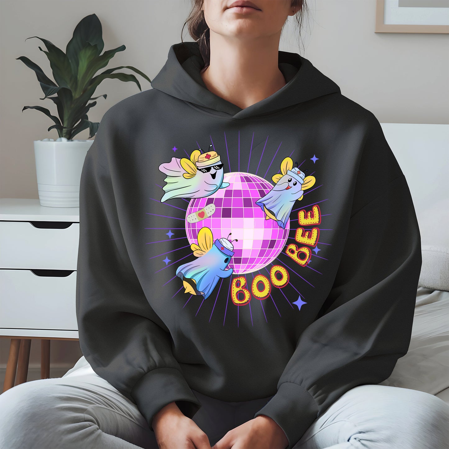 Boo Bee – Cute Disco Ghost Nurse Bee Shirt