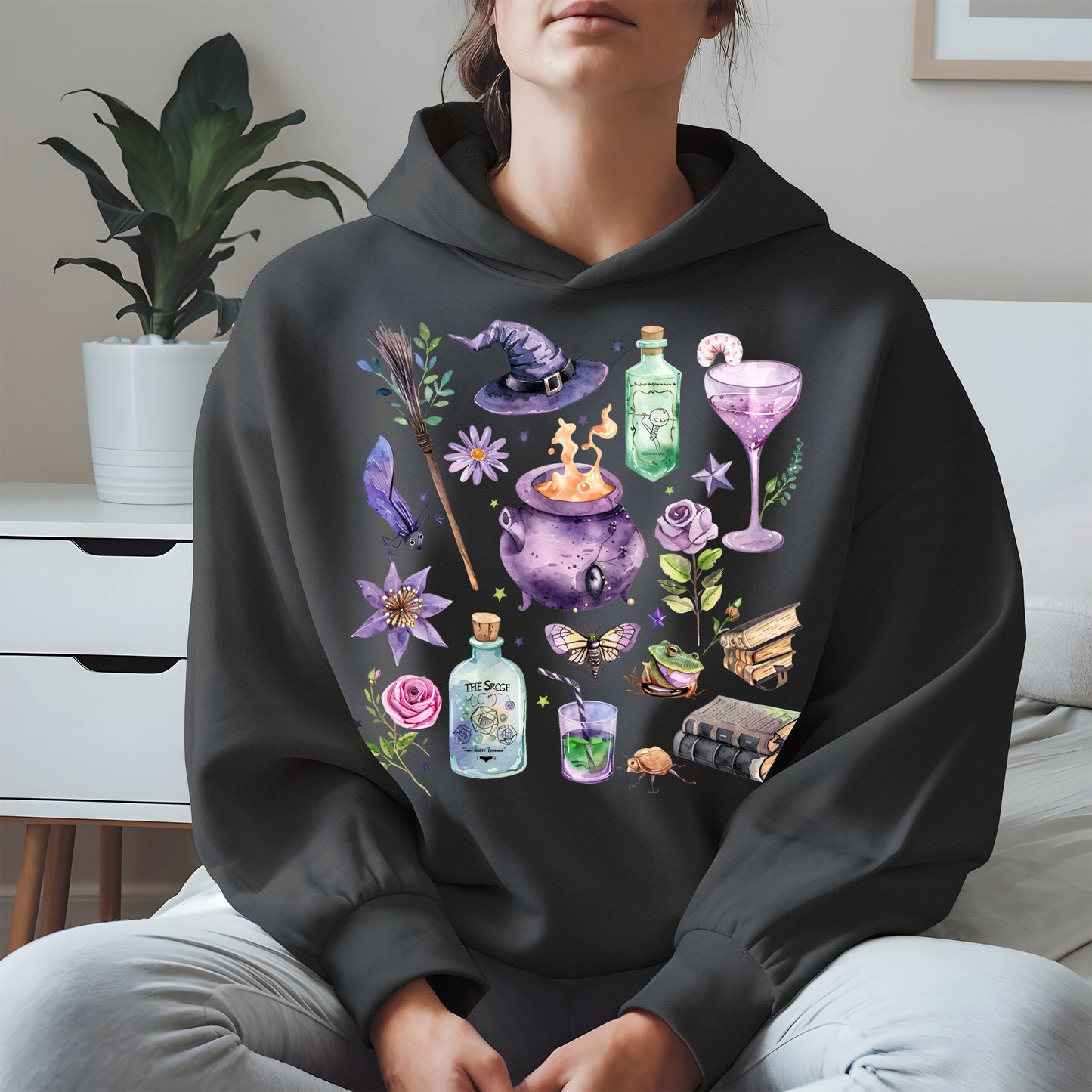 Witchy Vibes Watercolor Potion Tee