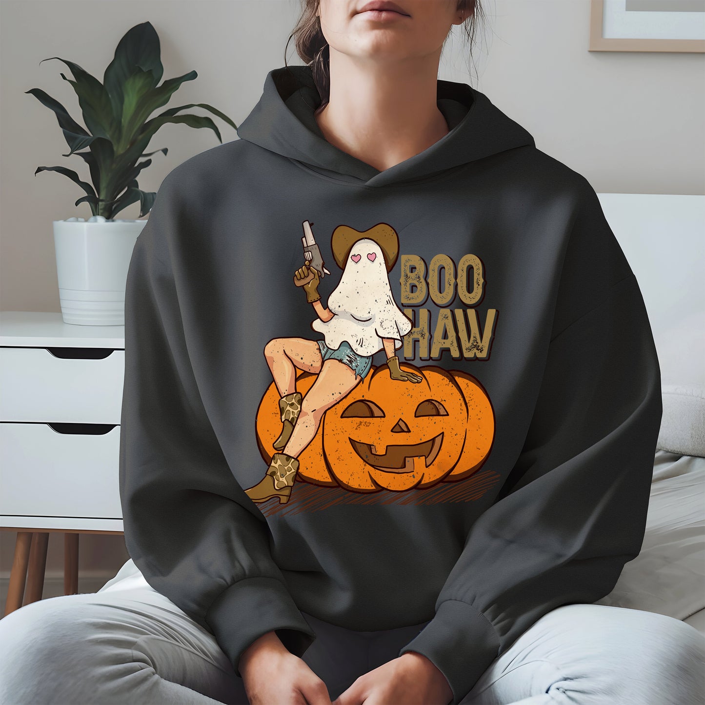 Boo Haw Halloween Cowgirl Tee