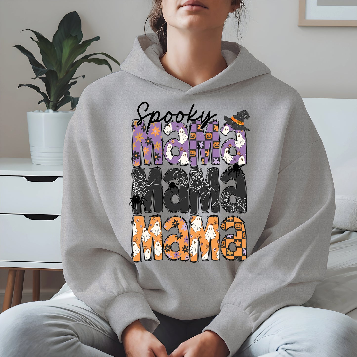 Halloween Mama Shirt - Ghosts and Spooky Patterns