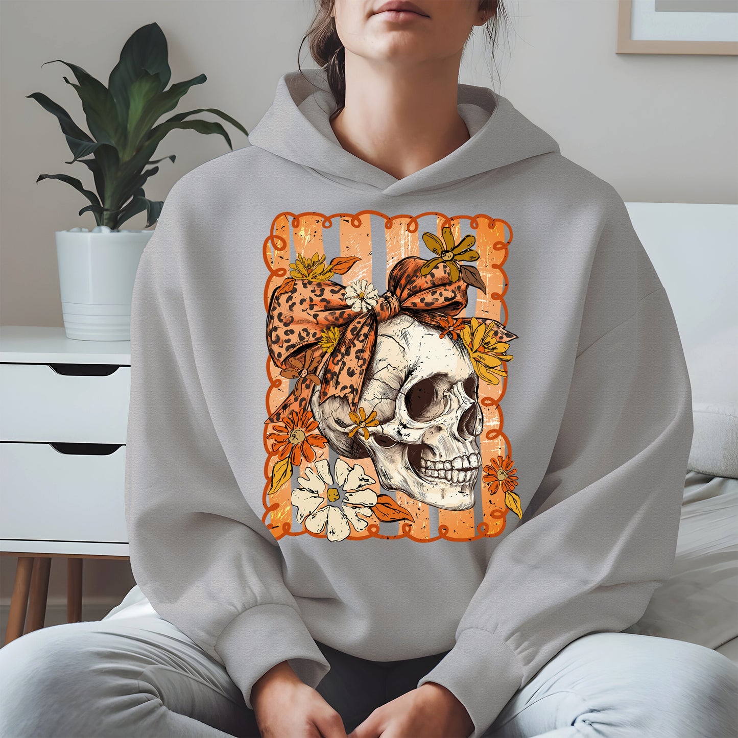 Skull Fall Bow halloween shirt