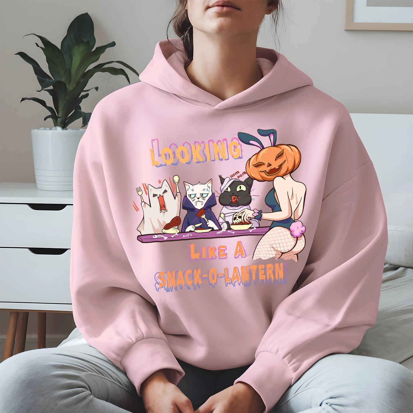 Snack-O-Lantern Halloween Cat Tee