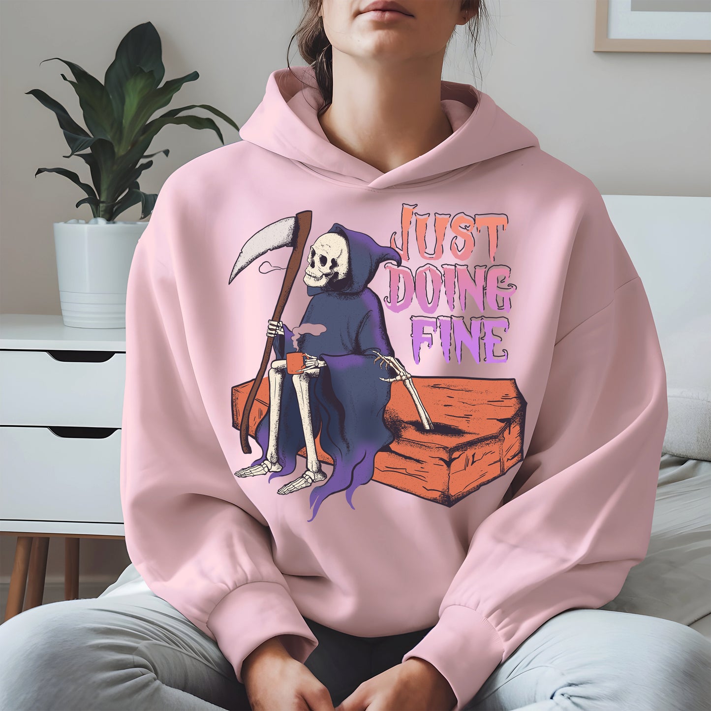 Just Doing Fine Grim Reaper Shirt