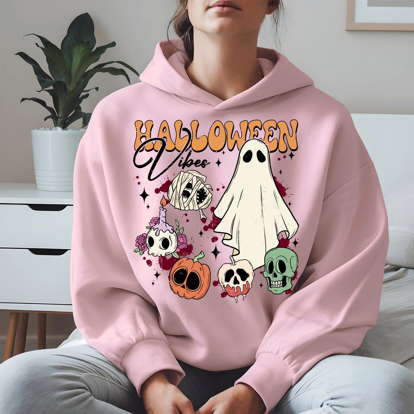 Classic Halloween Ghost and Skull Shirt