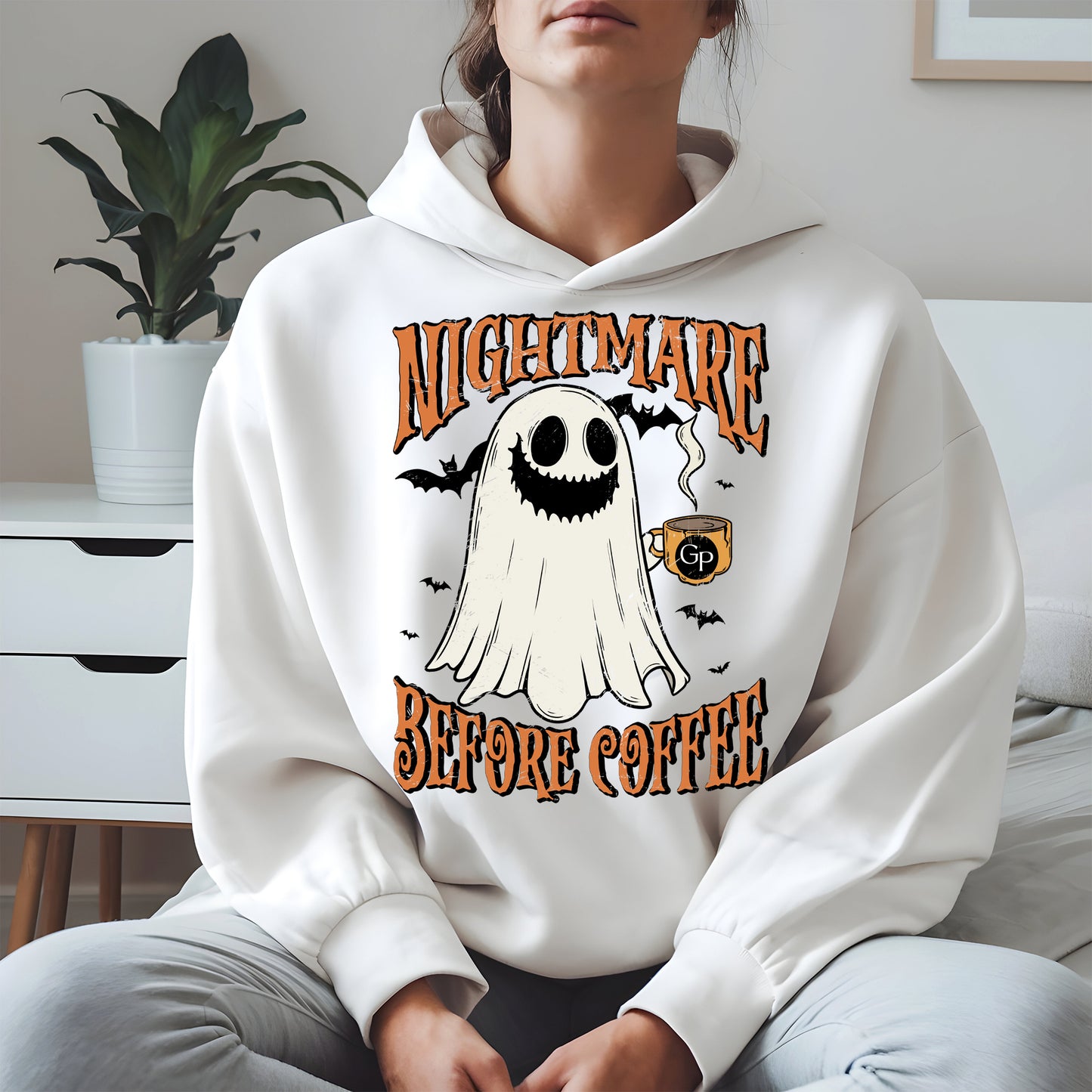 Funny Halloween Ghost Tee for Coffee Shirt