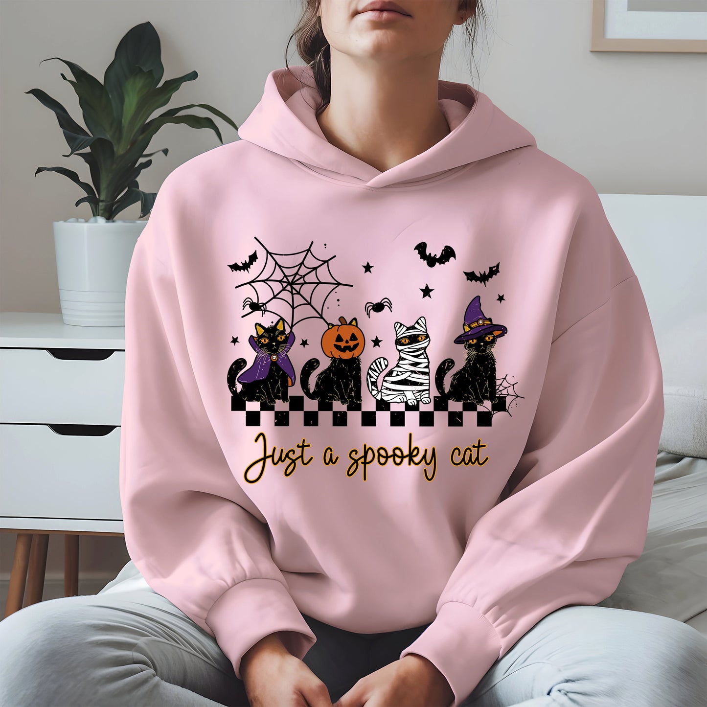 Just a spooky cat halloween shirt