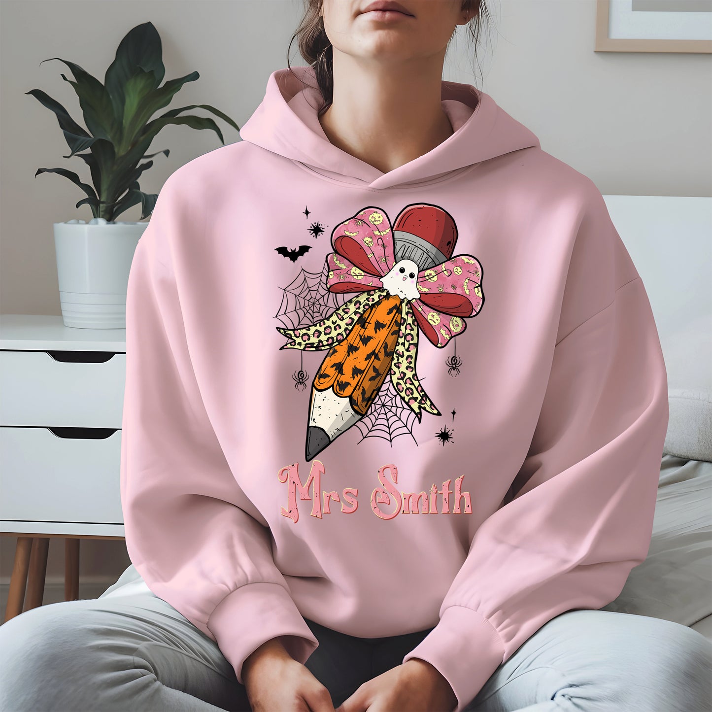 Teacher Pencil Bow Halloween shirt
