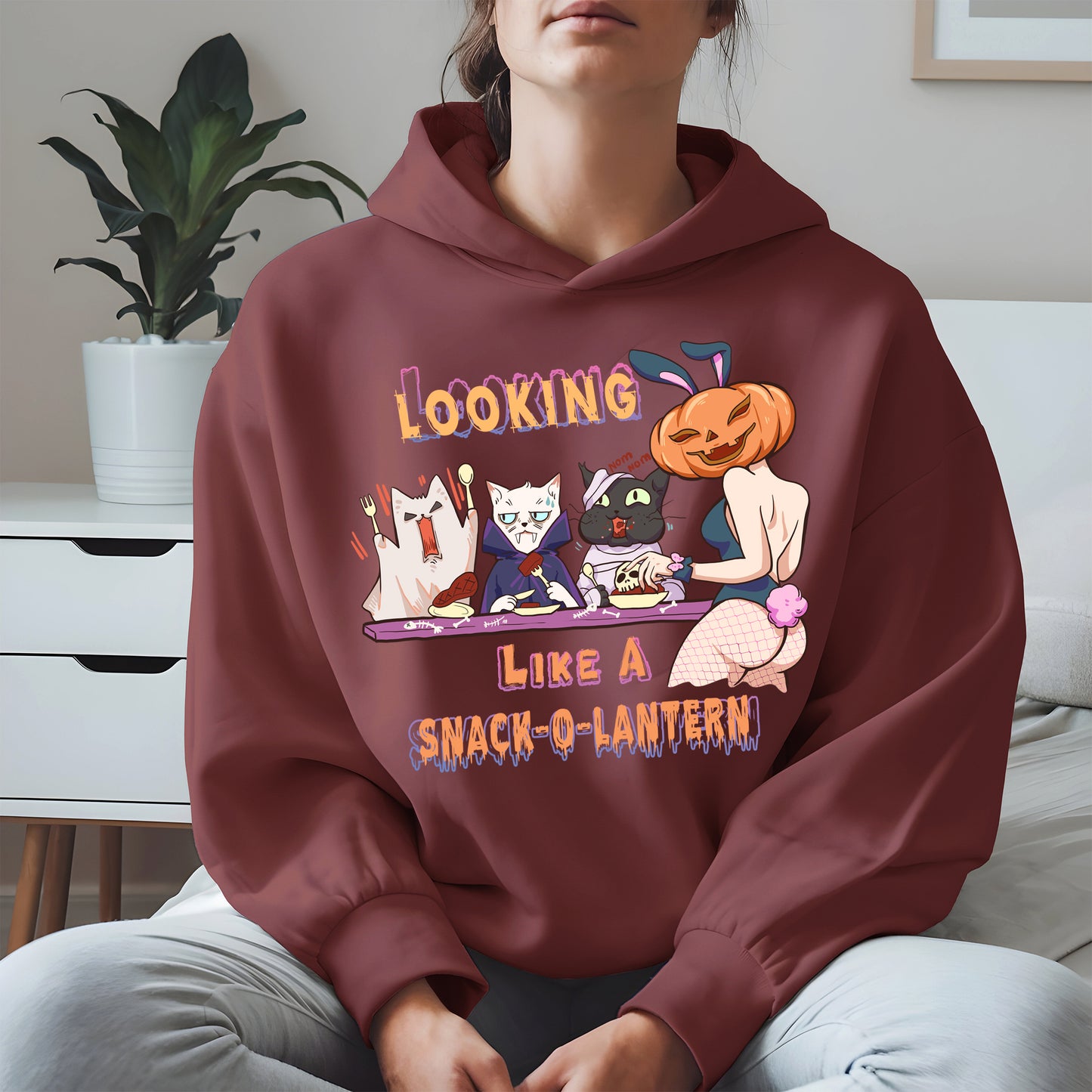 Snack-O-Lantern Halloween Cat Tee
