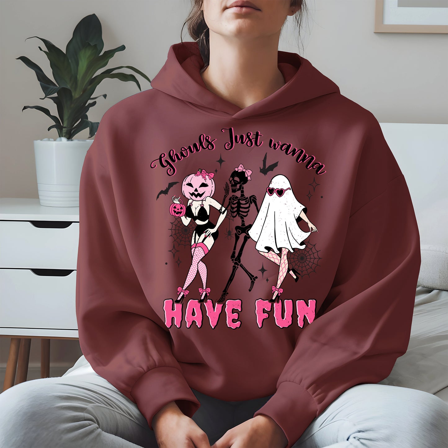 Ghouls Just Wanna Have Fun Halloween Pinup Design