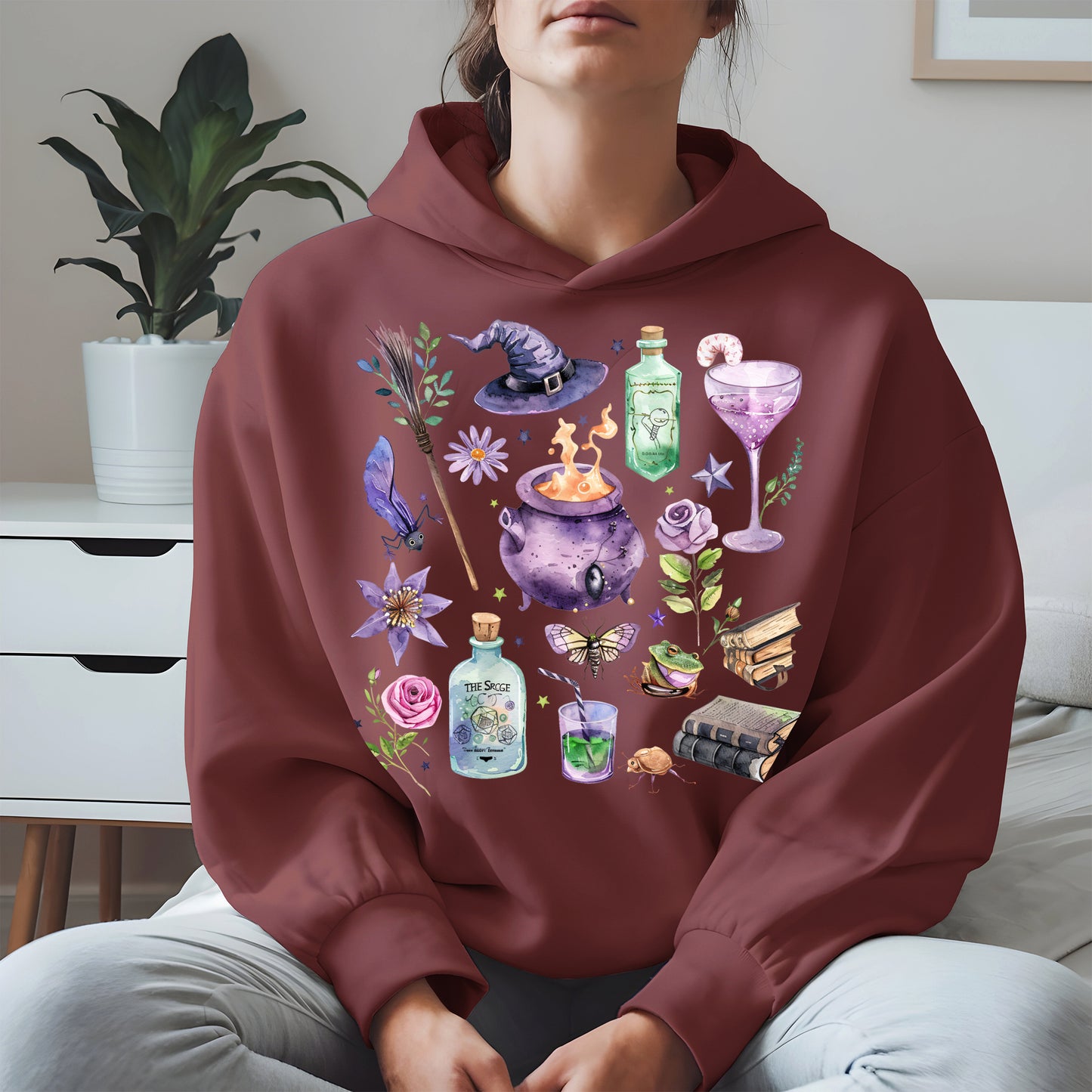 Witchy Vibes Watercolor Potion Tee