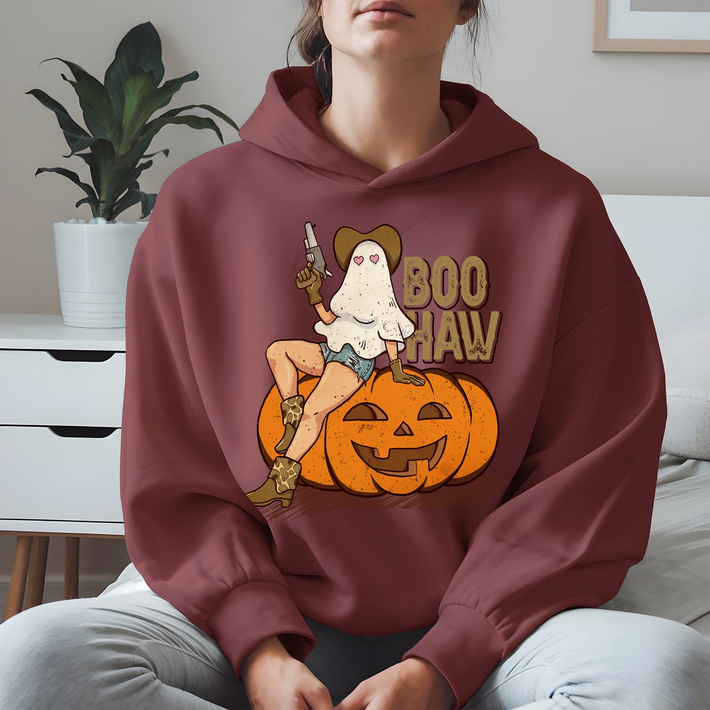 Boo Haw Halloween Cowgirl Tee
