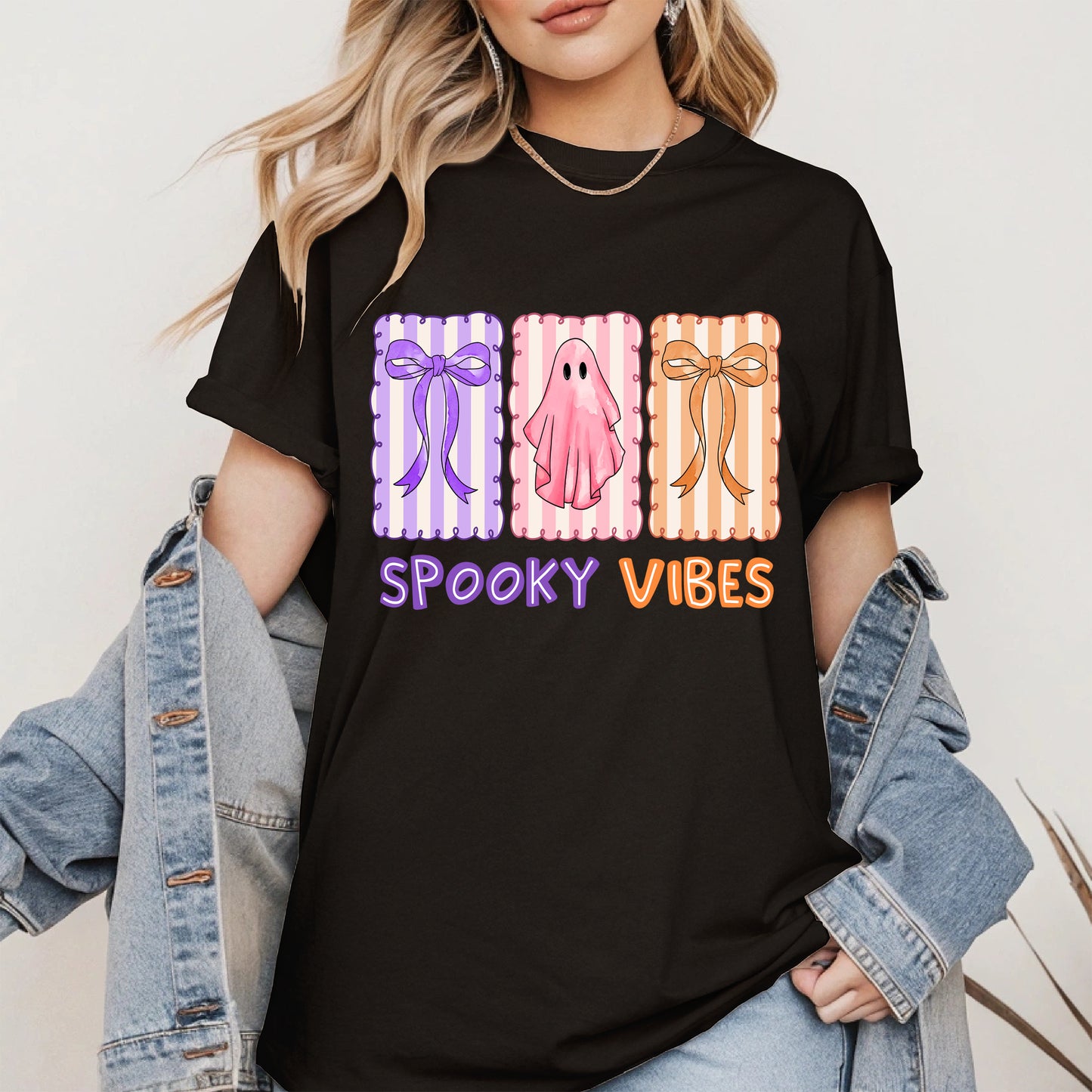 Spooky Vibes Shirt Hoodie Sweatshirt for Halloween and Fall Looks