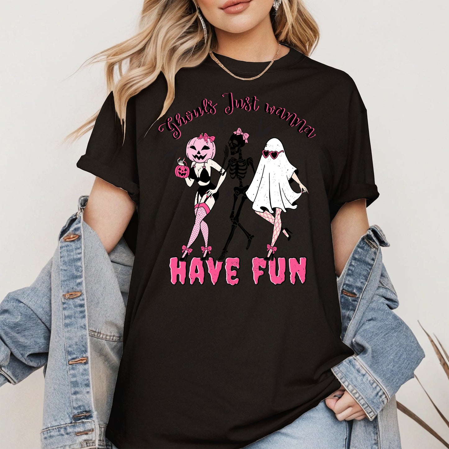 Ghouls Just Wanna Have Fun Halloween Pinup Design