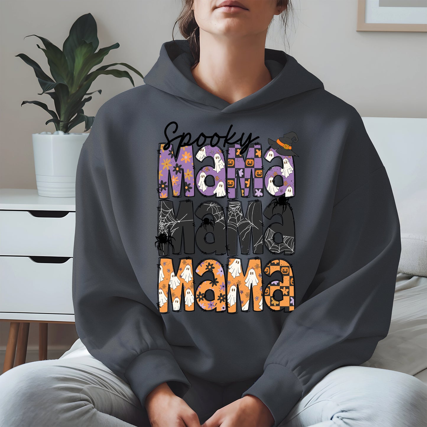 Halloween Mama Shirt - Ghosts and Spooky Patterns