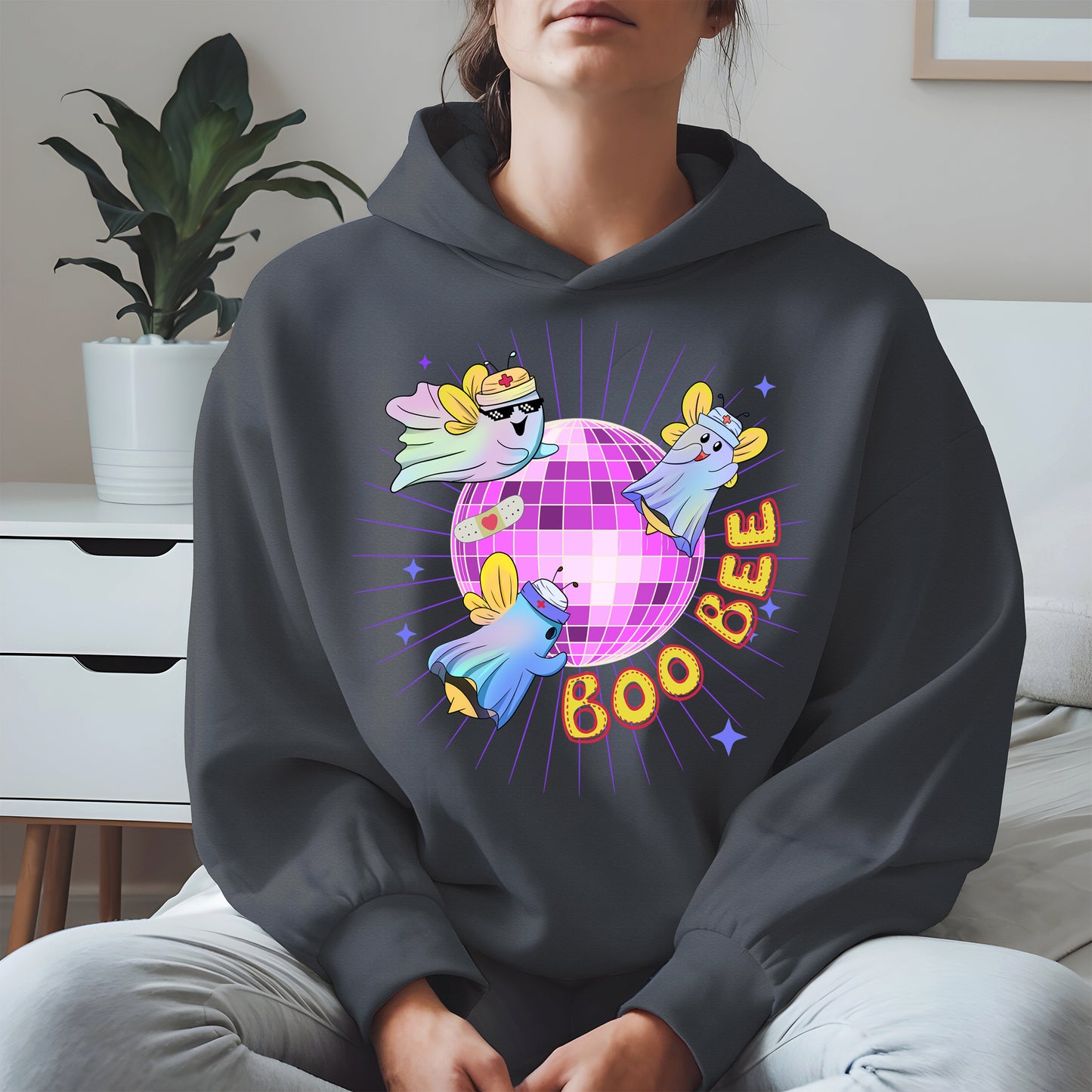 Boo Bee – Cute Disco Ghost Nurse Bee Shirt