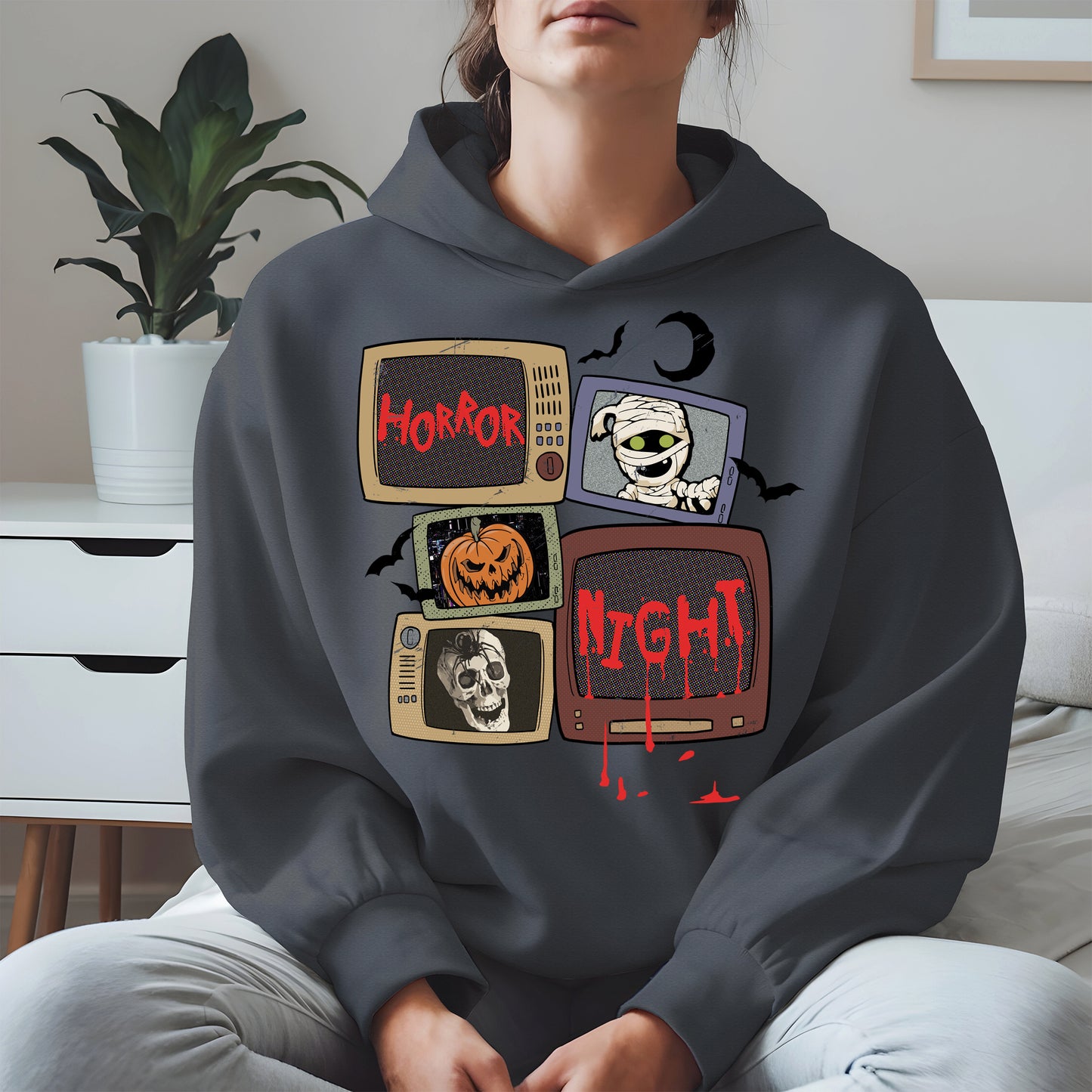 Horror Night Retro TV Halloween Shirt