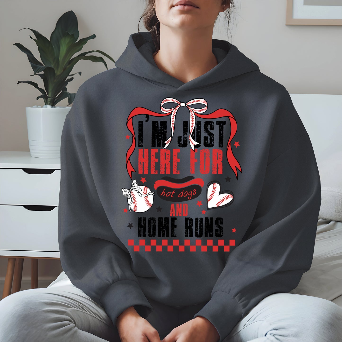 Here For Hot Dogs Baseball Shirt Sport Tee Hoodie Sweatshirt