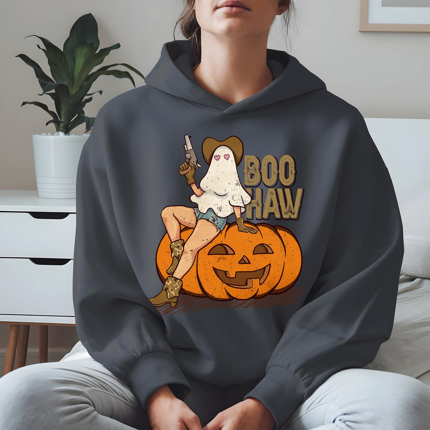 Boo Haw Halloween Cowgirl Tee