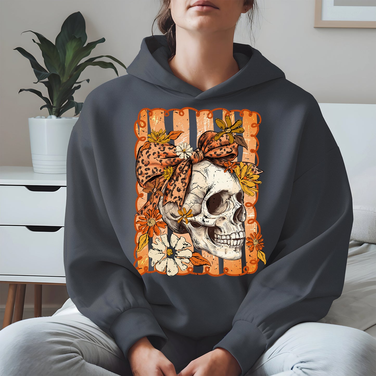 Skull Fall Bow halloween shirt