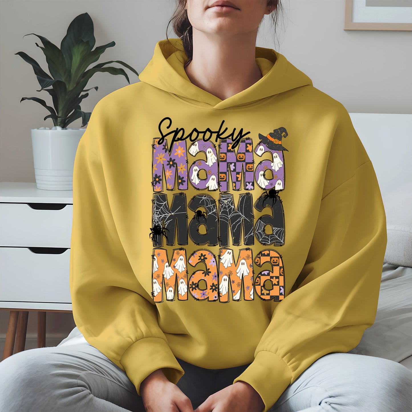 Halloween Mama Shirt - Ghosts and Spooky Patterns